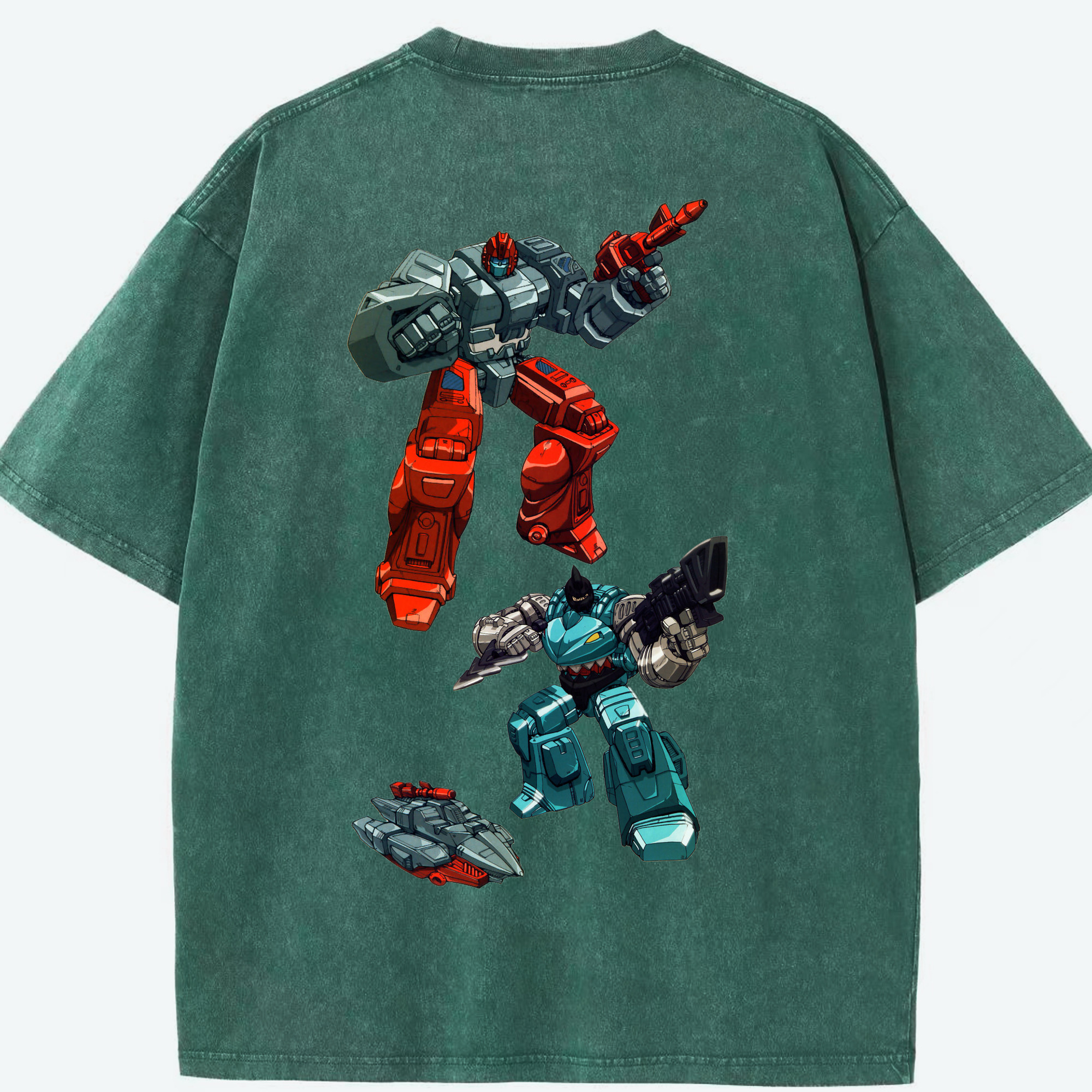 （画像用）  綿100% ヴィンテージ風 半袖Tシャツ（背面プリント）